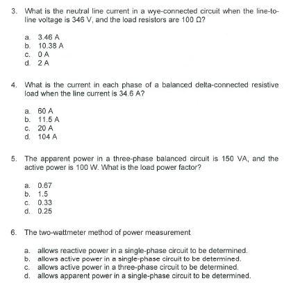 Solved 3. What is the neutral line current in a | Chegg.com