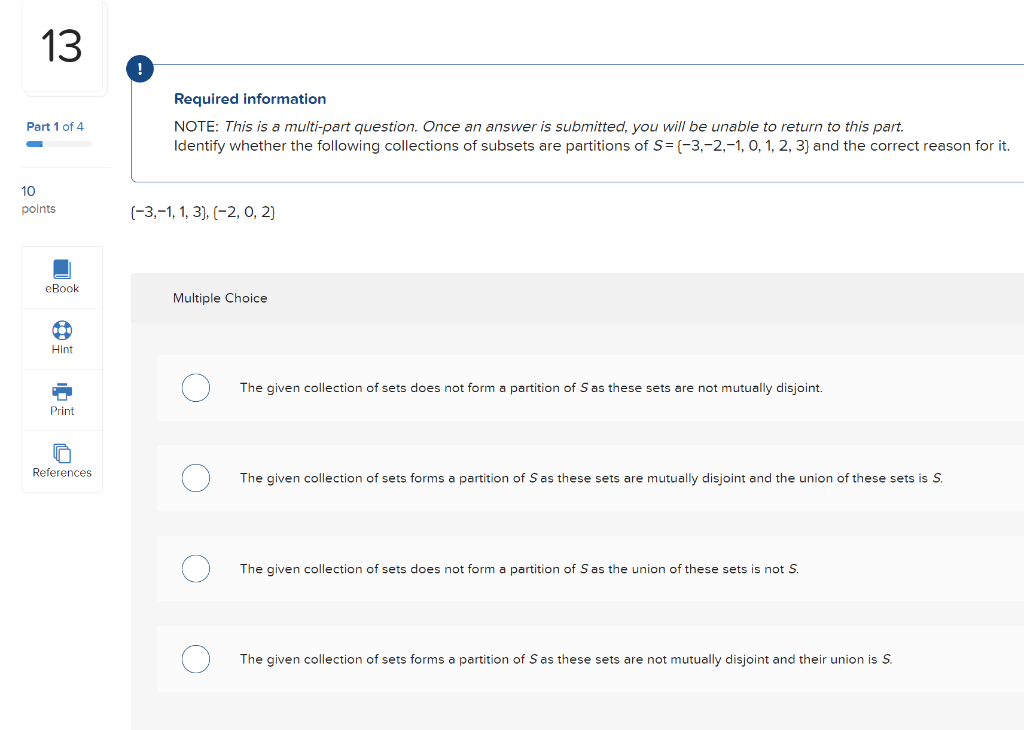 Solved 13 Part 1 of 4 Required information NOTE: This is a | Chegg.com