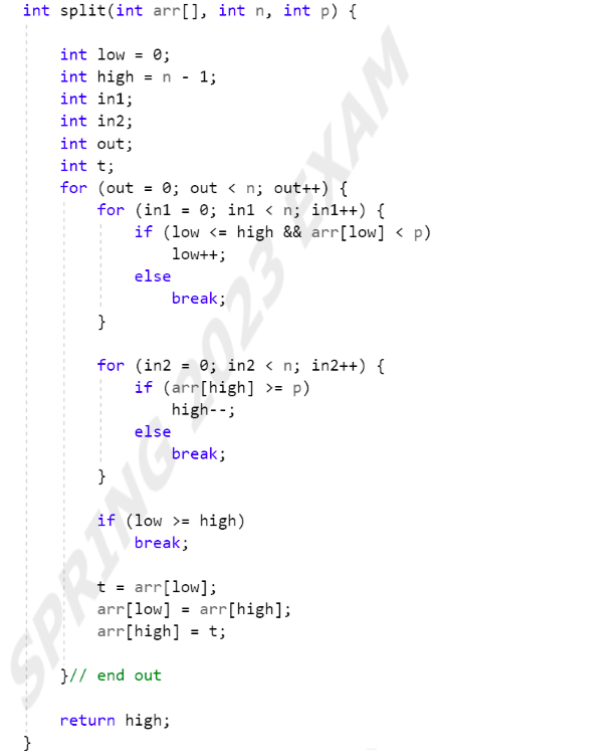 Solved Consider the function split defined below. Split | Chegg.com