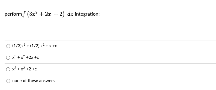 integration of 2x 3 upon 3 x 2