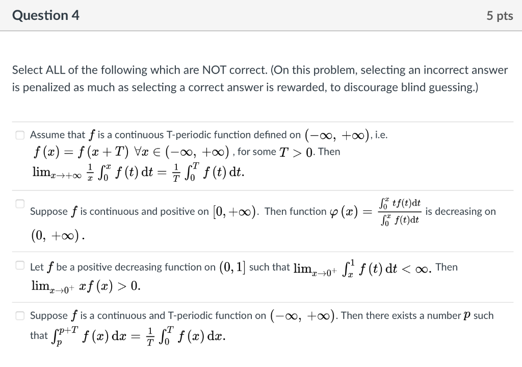 Solved Question 4 5 pts Select ALL of the following which | Chegg.com