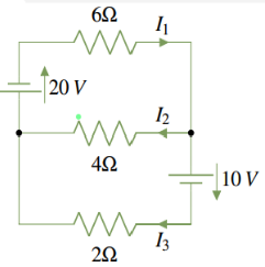 Solved Find the currents in the following circuit by only | Chegg.com