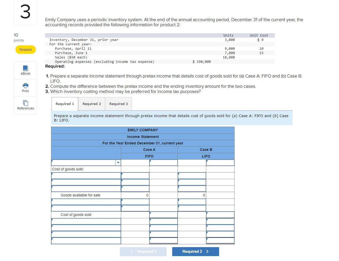 Solved Emily Company uses a periodic inventory system. At | Chegg.com