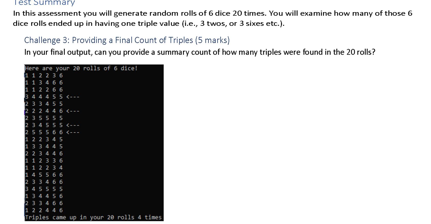 Solved Test Summary In this assessment you will generate | Chegg.com