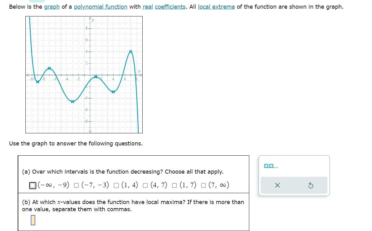 Solved Use The Graph To Answer The Following Questions. (a) | Chegg.com