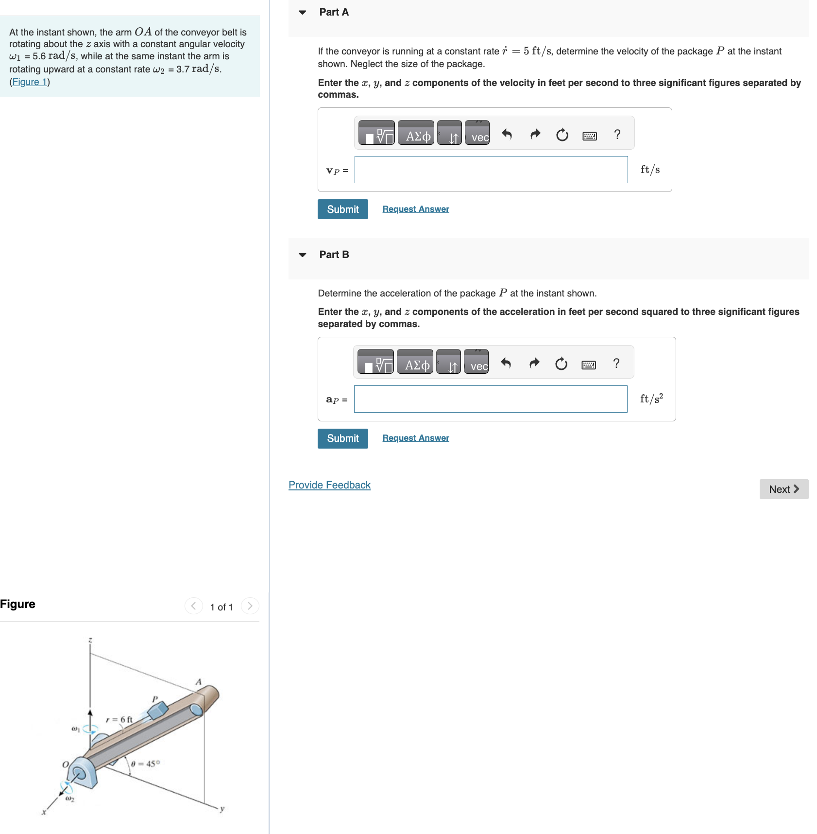 Solved Part AAt the instant shown, the arm OA ﻿of the | Chegg.com