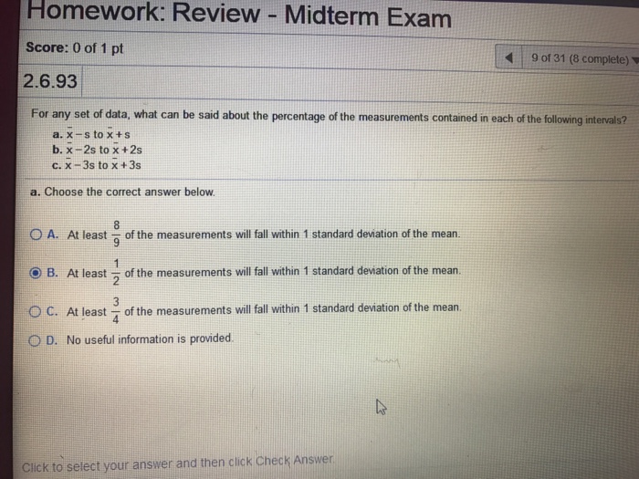 Solved For any set of data, what can be said about the | Chegg.com