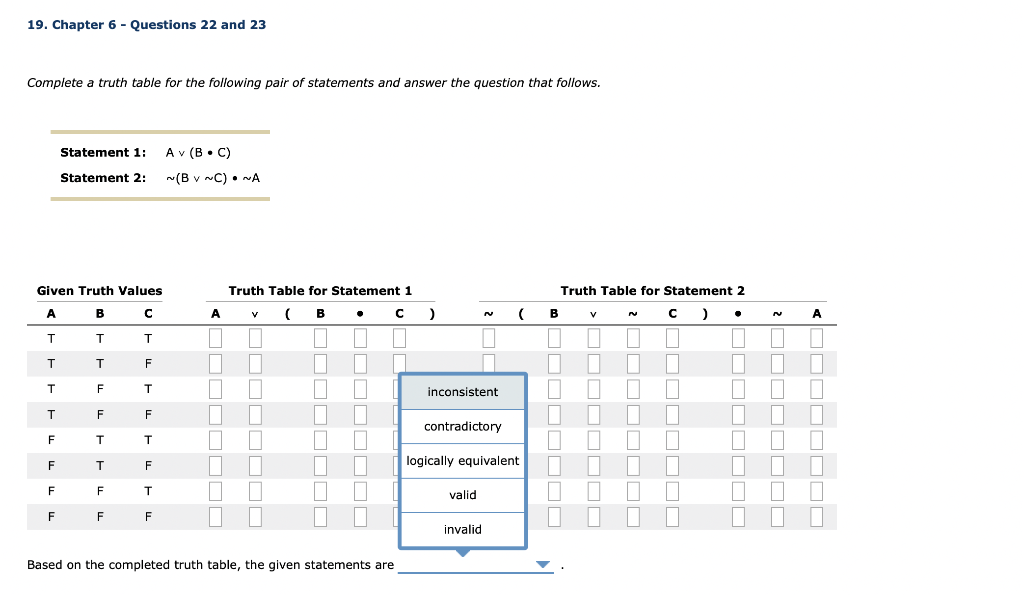 Solved Complete a truth table for the following pair of | Chegg.com