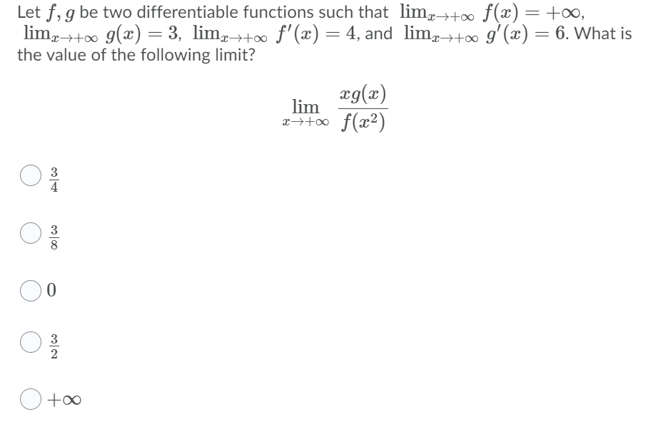 Solved Let F G Be Two Differentiable Functions Such That