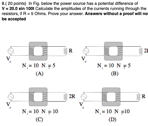 Solved 8.( 20 points) In Fig. below the power source has a | Chegg.com