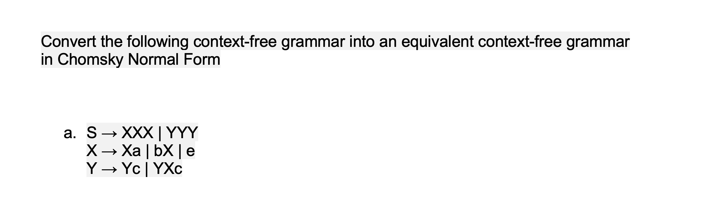 convert regular language to context free grammar