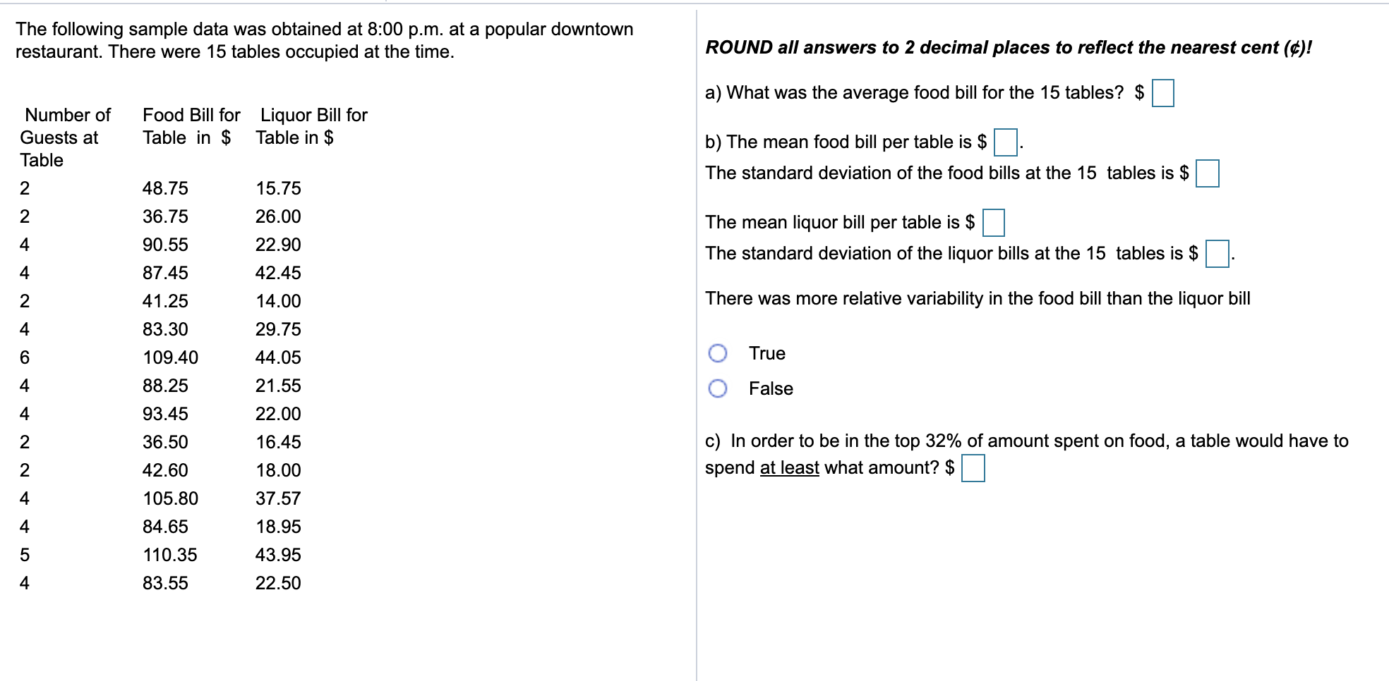 solved-the-following-sample-data-was-obtained-at-8-00-p-m-chegg