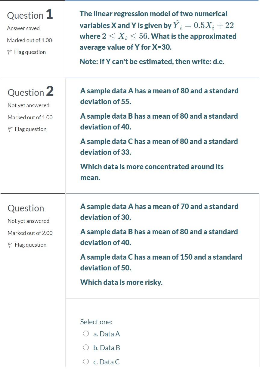 Solved Question 1 Answer saved Marked out of 1.00 The linear | Chegg.com