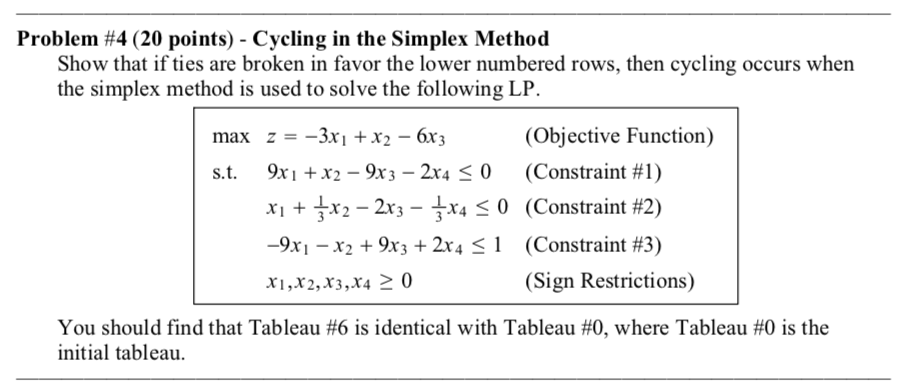 solved-problem-4-20-points-cycling-in-the-simplex-chegg