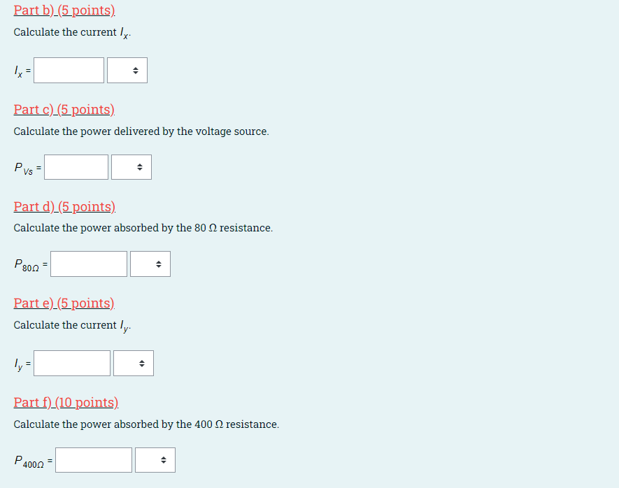 Solved Consider the following circuit and answer the | Chegg.com