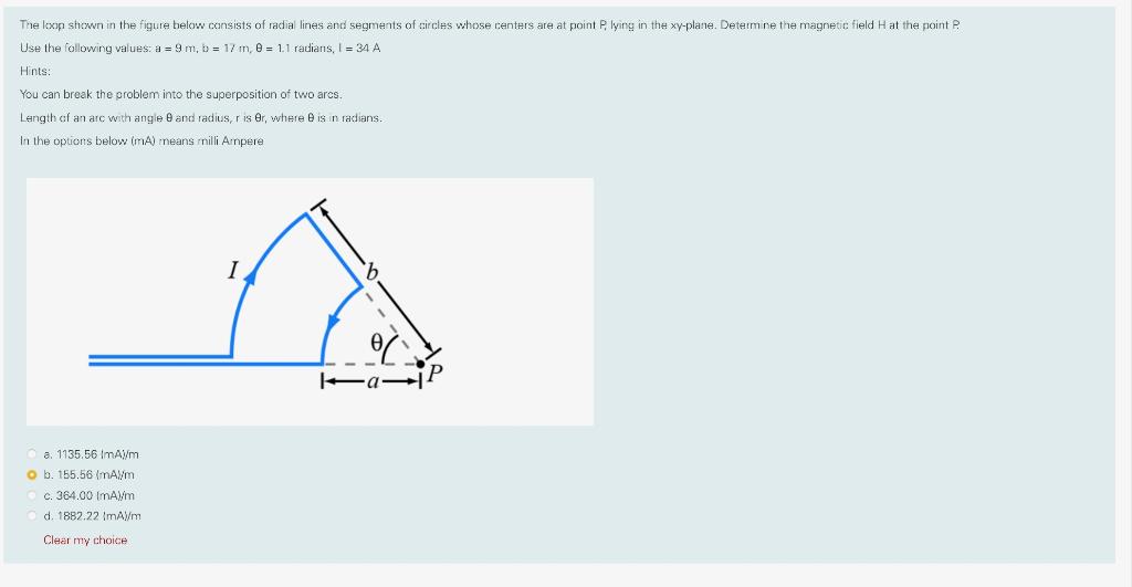 Solved The loup shown in the figure below consists of radial | Chegg.com