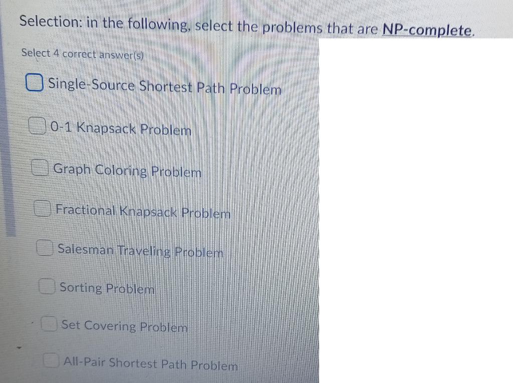 Solved Selection: in the following, select the problems that | Chegg.com