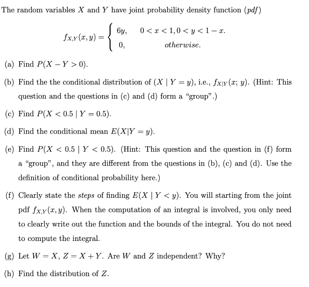 The Random Variables X And Y Have Joint Probabilit Chegg Com