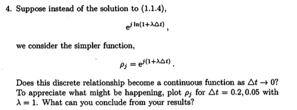 Solved 4. Suppose instead of the solution to (1.1.4), we | Chegg.com
