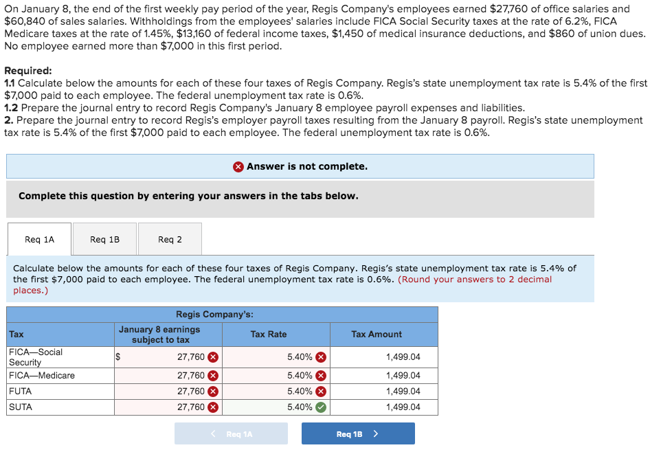 Solved On January 8 The End Of The First Weekly Pay Period Chegg