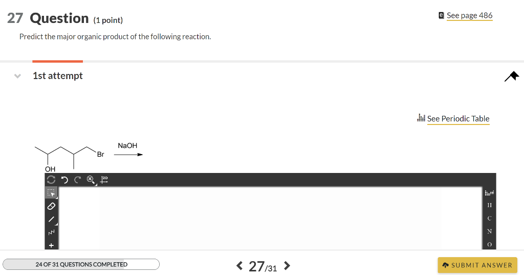 Solved e See page 486 27 Question (1 point) Predict the Chegg com