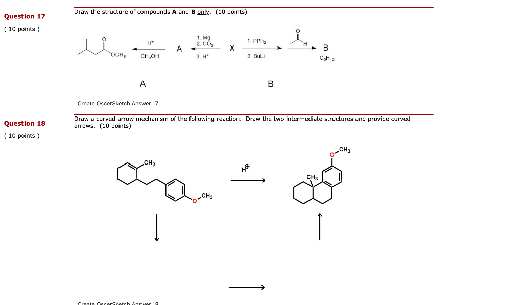 Solved Draw the structure of compounds A and B only. (10 | Chegg.com