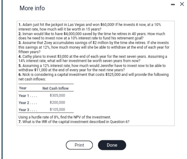 Solved Solve various time value of money scenarios. (Click | Chegg.com