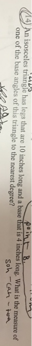 solved-4-an-isosceles-triangle-has-legs-that-are-10-inches-chegg