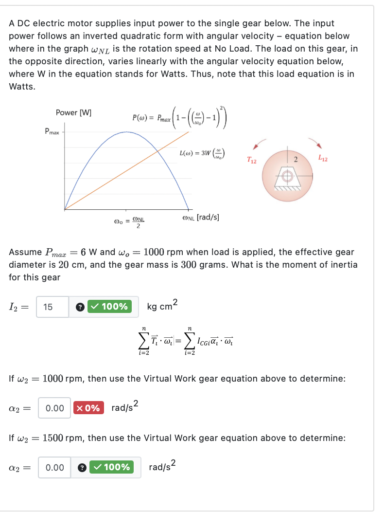 Solved A DC electric motor supplies input power to the | Chegg.com