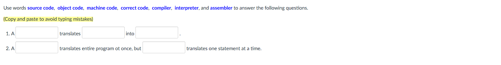 Solved Specify which kind of error each of the following | Chegg.com