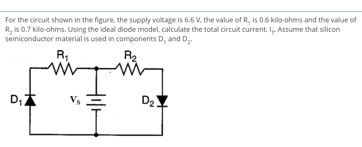 Solved For the circuit shown in the figure, the supply | Chegg.com