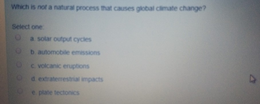 Solved Natural processes atso cause global climate change | Chegg.com