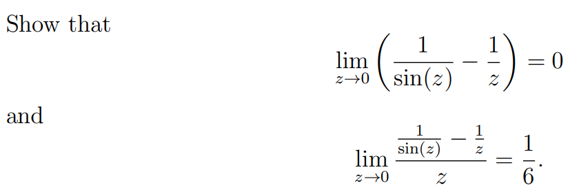 Solved Show that luu (23) = 0 = lim z+0 (sin(2) and 1 sin(2) | Chegg.com