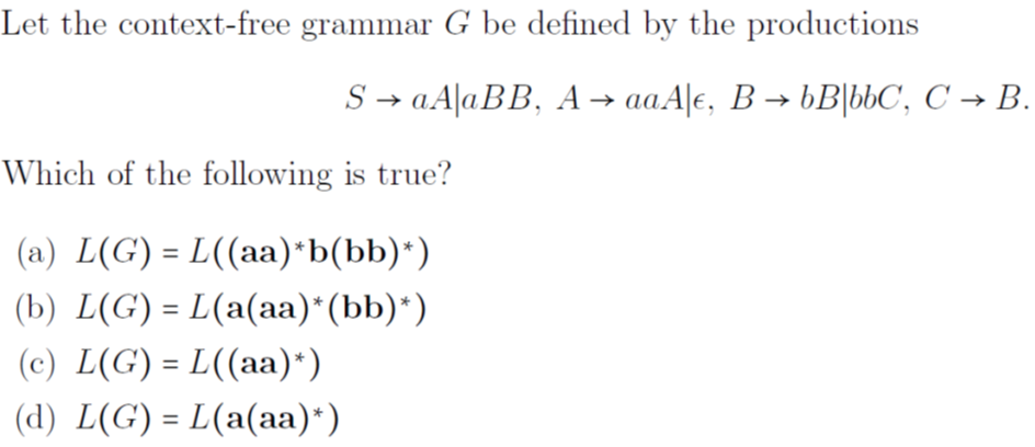 Solved Let the context-free grammar G be defined by the | Chegg.com