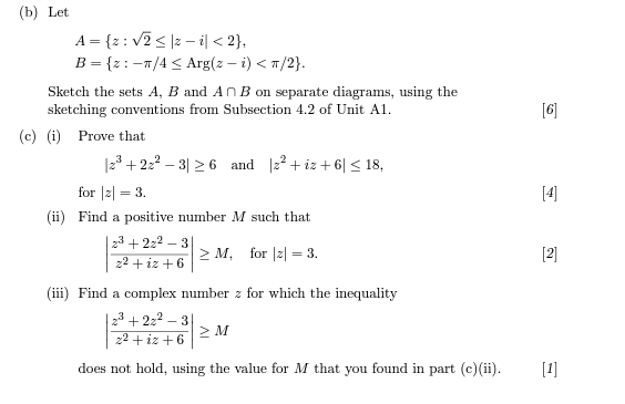 Solved (b) Let [6] [4] A = {z: V2