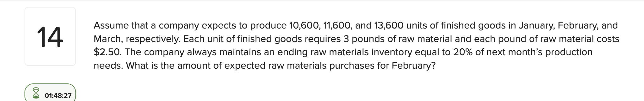 Solved Assume that a company expects to produce | Chegg.com