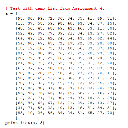 Solved • Complete function long_list_printer.print_list(). | Chegg.com