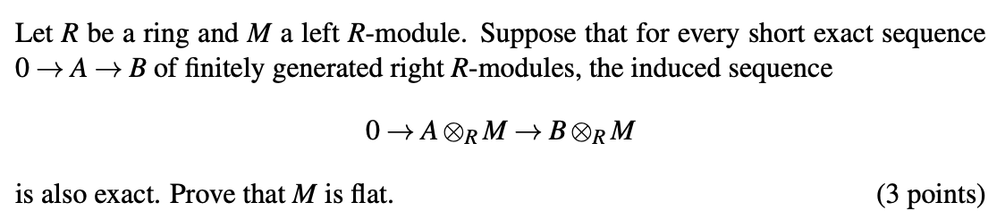 Solved Let R be a ring and M a left R-module. Suppose that | Chegg.com