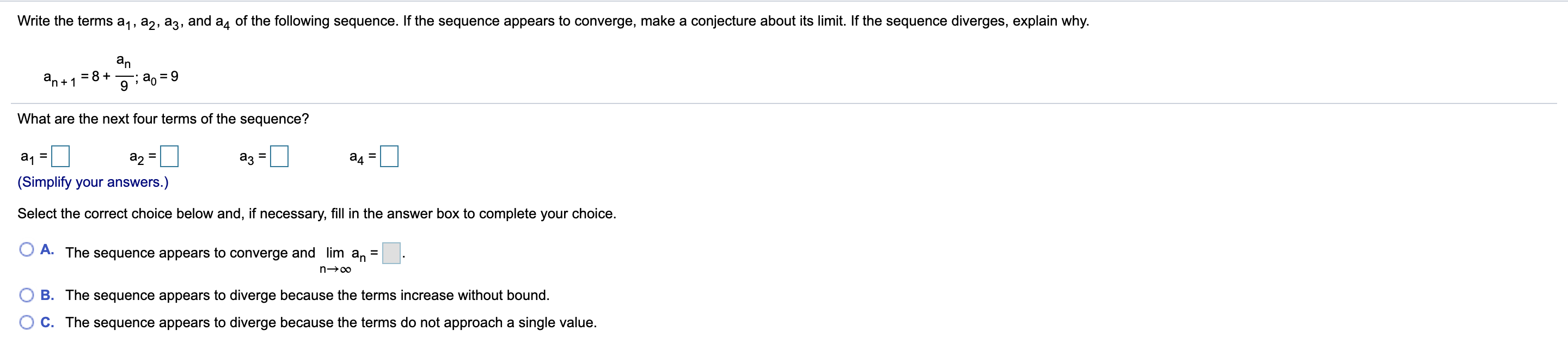 Solved Write the terms ay, 22, 23, and 44 of the following | Chegg.com