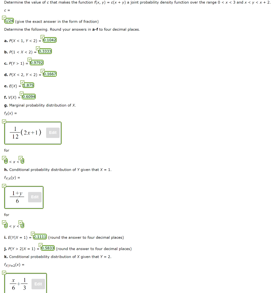 Solved Determine The Value Of C That Makes The Function Fx 9688