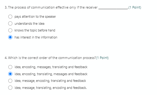 3. The process of communication effective only if the | Chegg.com
