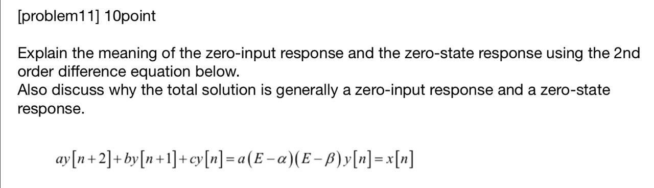Solved [problem11] 10point Explain the meaning of the | Chegg.com