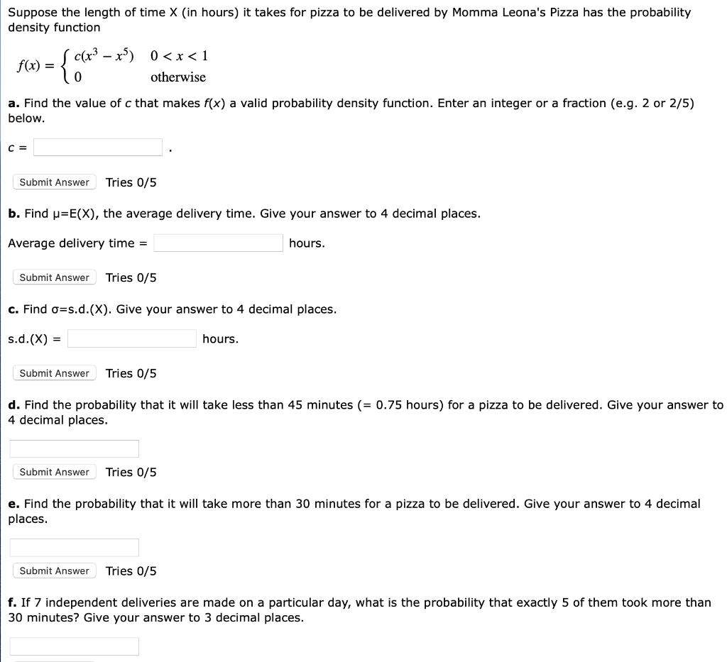 Solved Suppose the length of time X (in hours) it takes for | Chegg.com