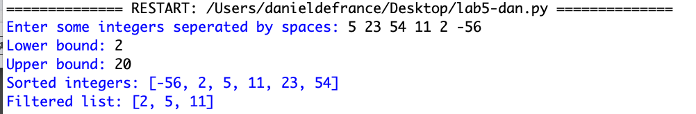 Solved Write a program that prompts the user for a list of | Chegg.com