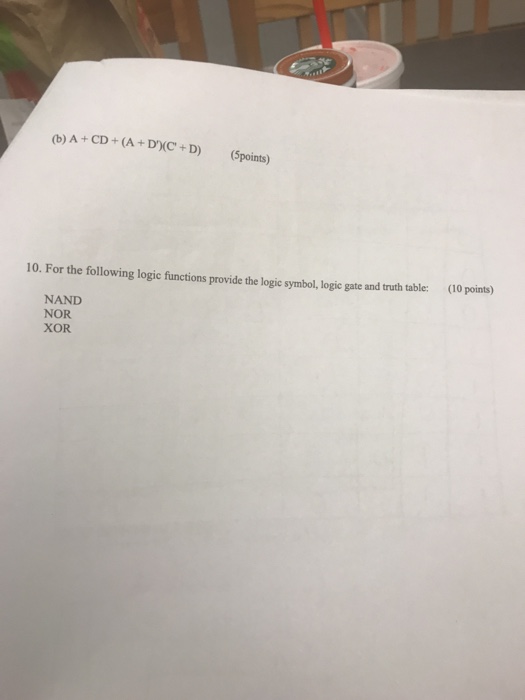 Solved For B, Draw The Logic Diagram Corresponding To The | Chegg.com ...