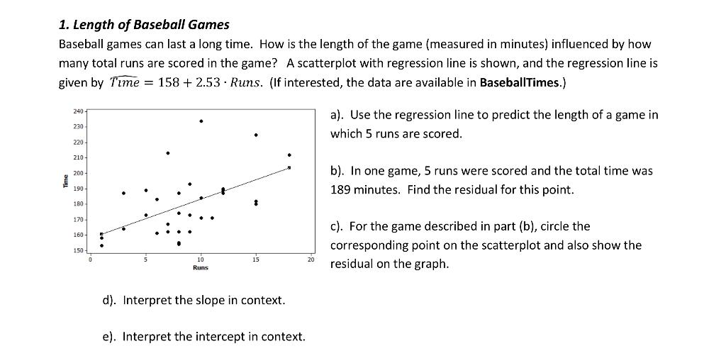 Solved Baseball is a game that relies on statistics and