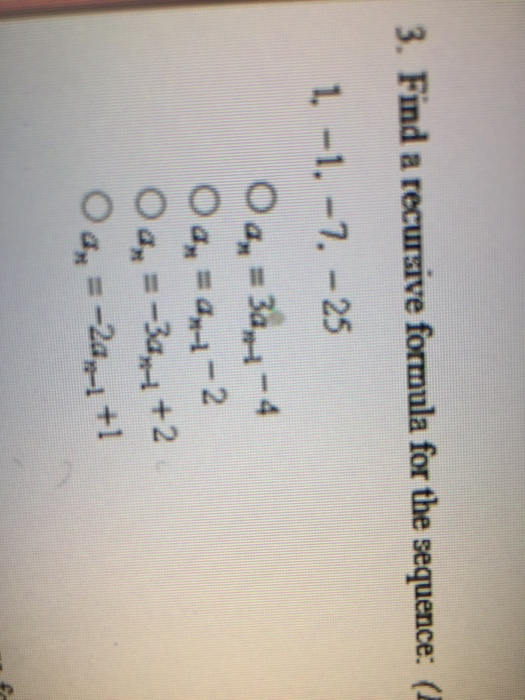 recursive formula for sequence calculator