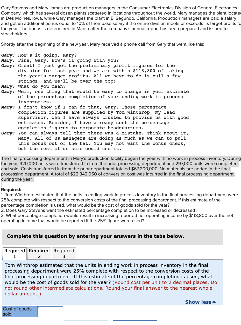 gary-stevens-and-mary-james-are-production-managers-chegg