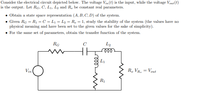 Consider the electrical circuit depicted below. The | Chegg.com