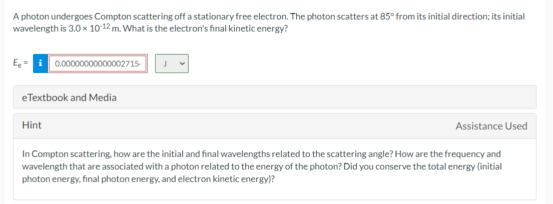 Solved A photon undergoes Compton scattering off a | Chegg.com